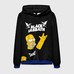 Толстовка-худи мужская Black Sabbath Гомер Симпсон Simpsons, цвет: 3D-синий