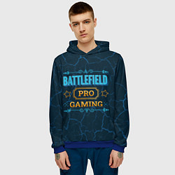 Толстовка-худи мужская Игра Battlefield: PRO Gaming, цвет: 3D-синий — фото 2