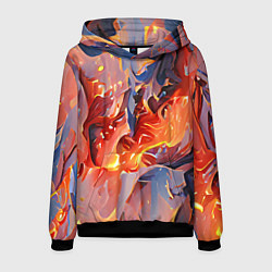 Толстовка-худи мужская Lava & flame, цвет: 3D-черный