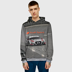 Толстовка-худи мужская Audi Sport Racing Team Short Track Car Racing Авто, цвет: 3D-меланж — фото 2