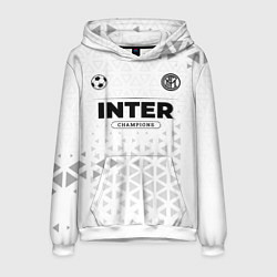 Толстовка-худи мужская Inter Champions Униформа, цвет: 3D-белый