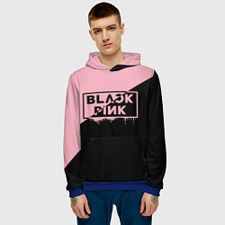 Толстовка-худи мужская BLACKPINK BIG LOGO, цвет: 3D-синий — фото 2