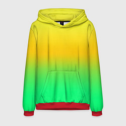 Мужская толстовка Неоновый градиентный желто-зеленый фон