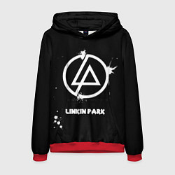 Толстовка-худи мужская Linkin Park логотип краской, цвет: 3D-красный
