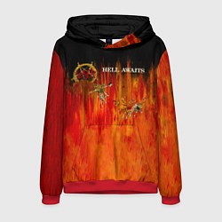 Толстовка-худи мужская Hell Awaits - Slayer, цвет: 3D-красный