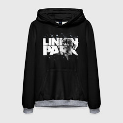Толстовка-худи мужская Linkin Park логотип с фото, цвет: 3D-меланж