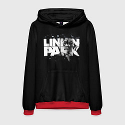 Толстовка-худи мужская Linkin Park логотип с фото, цвет: 3D-красный