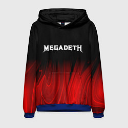 Толстовка-худи мужская Megadeth Red Plasma, цвет: 3D-синий