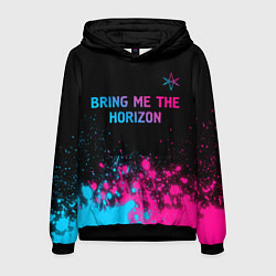 Толстовка-худи мужская Bring Me the Horizon Neon Gradient, цвет: 3D-черный