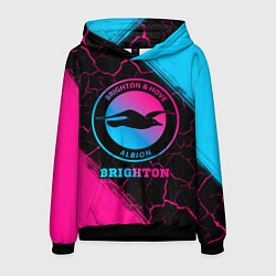 Толстовка-худи мужская Brighton Neon Gradient, цвет: 3D-черный