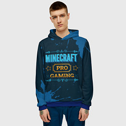 Толстовка-худи мужская Игра Minecraft: PRO Gaming, цвет: 3D-синий — фото 2