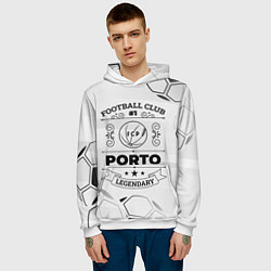 Толстовка-худи мужская Porto Football Club Number 1 Legendary, цвет: 3D-белый — фото 2