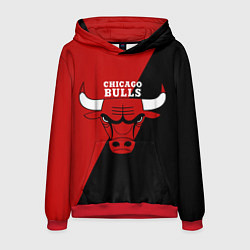 Толстовка-худи мужская Chicago Bulls NBA, цвет: 3D-красный