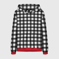 Мужская толстовка Black and white trendy checkered pattern