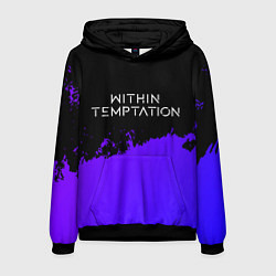 Мужская толстовка Within Temptation Purple Grunge