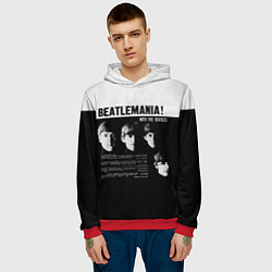 Толстовка-худи мужская With The Beatles Битломания, цвет: 3D-красный — фото 2