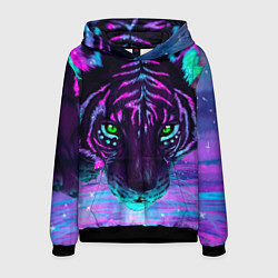 Мужская толстовка Светящийся неоновый тигр