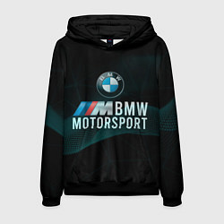 Толстовка-худи мужская BMW Motosport theam, цвет: 3D-черный