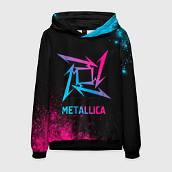 Мужская толстовка Metallica - neon gradient