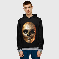 Толстовка-худи мужская Золотая маска Хэллоуин, цвет: 3D-меланж — фото 2