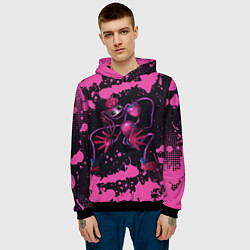 Толстовка-худи мужская Poppy Playtime pink - Мамочка длинные ноги, цвет: 3D-черный — фото 2