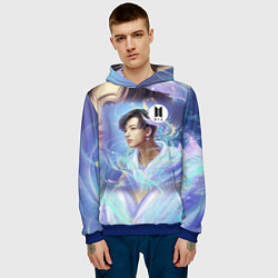 Толстовка-худи мужская BTS JK, цвет: 3D-синий — фото 2