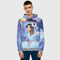 Толстовка-худи мужская BTS JK, цвет: 3D-меланж — фото 2