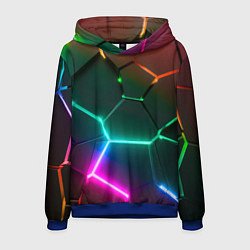Мужская толстовка Радужный градиент неоновые геометрические плиты