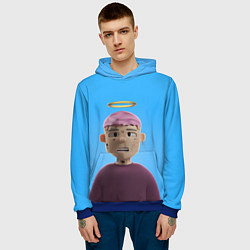 Толстовка-худи мужская Lil Peep С Нимбом, цвет: 3D-синий — фото 2