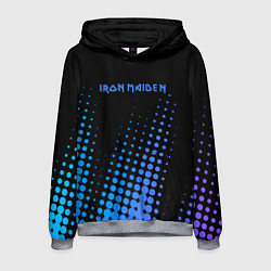 Толстовка-худи мужская Iron Maiden - neon, цвет: 3D-меланж