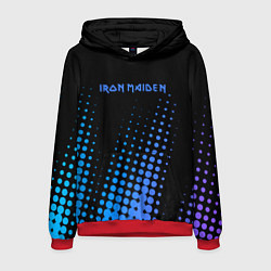 Толстовка-худи мужская Iron Maiden - neon, цвет: 3D-красный