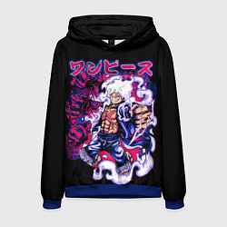 Толстовка-худи мужская Луффи 5 гир - One Piece, цвет: 3D-синий