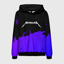 Мужская толстовка Metallica purple grunge