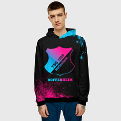 Толстовка-худи мужская Hoffenheim - neon gradient, цвет: 3D-черный — фото 2