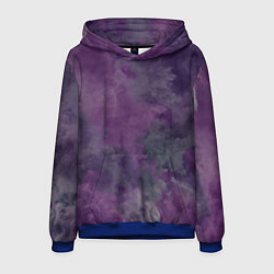 Толстовка-худи мужская Фиолетовые туманности, цвет: 3D-синий
