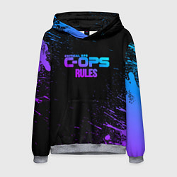 Толстовка-худи мужская Critical ops neon, цвет: 3D-меланж