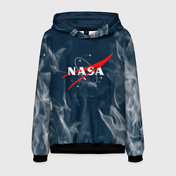 Толстовка-худи мужская Nasa пламя, цвет: 3D-черный