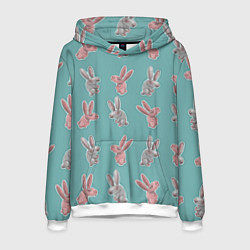 Толстовка-худи мужская Кролли, цвет: 3D-белый