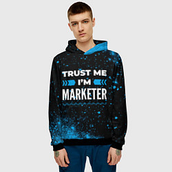 Толстовка-худи мужская Trust me Im marketer dark, цвет: 3D-черный — фото 2