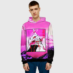 Толстовка-худи мужская Neon Genesis Evangelion: Eva 01, цвет: 3D-черный — фото 2