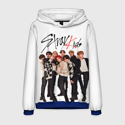 Толстовка-худи мужская Stray Kids white background, цвет: 3D-синий