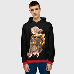 Толстовка-худи мужская Elden Ring - Мелина, цвет: 3D-красный — фото 2