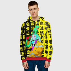 Толстовка-худи мужская Ребекка с ружьем - Киберпанк аниме, цвет: 3D-красный — фото 2