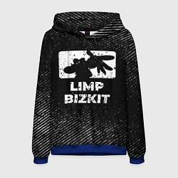 Мужская толстовка Limp Bizkit с потертостями на темном фоне