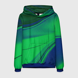 Мужская толстовка Зелёно-синий песок и блёстки