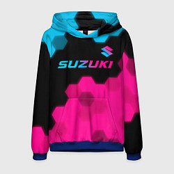 Мужская толстовка Suzuki - neon gradient: символ сверху