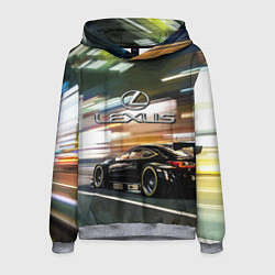 Толстовка-худи мужская Lexus - скорость режим, цвет: 3D-меланж