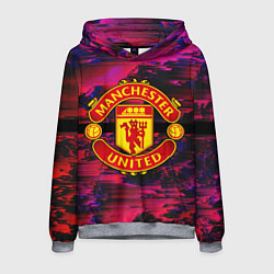 Толстовка-худи мужская Manchester United, цвет: 3D-меланж