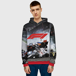 Толстовка-худи мужская Формула 1 - ни за что, блин!, цвет: 3D-красный — фото 2