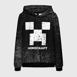 Мужская толстовка Minecraft с потертостями на темном фоне